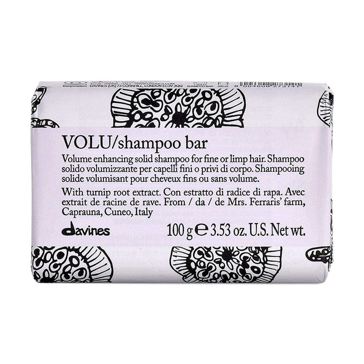 Уцінка! Твердий шампунь Davines Volu Shampoo Bar для надання об'єму тонкому та ослабленому волоссю, 100 г